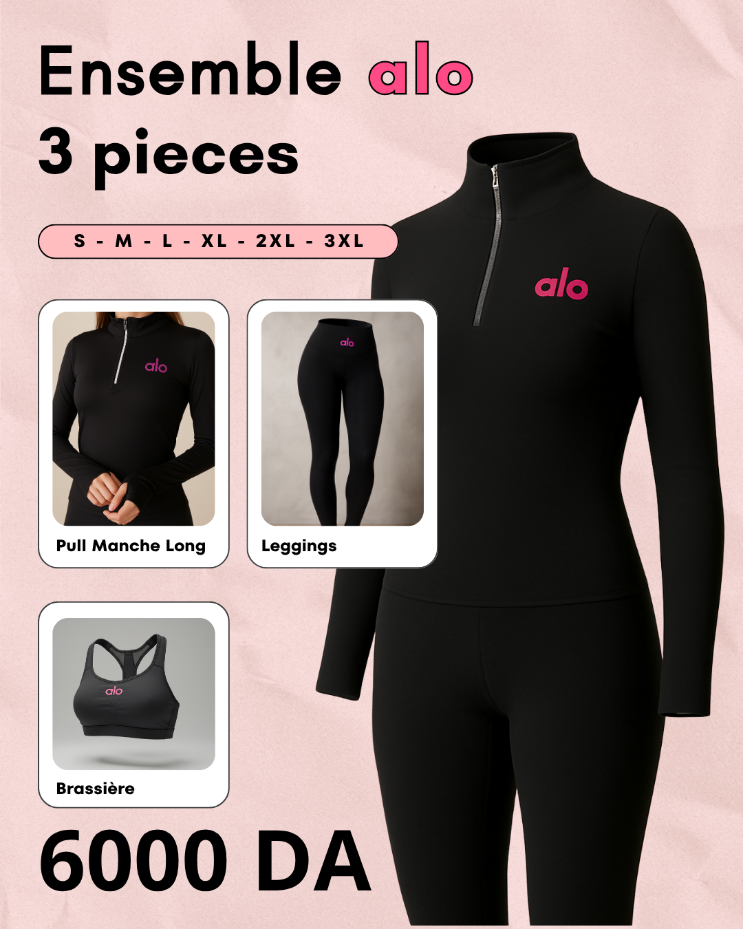 Ensemble alo 3 Pièces ( manche long )